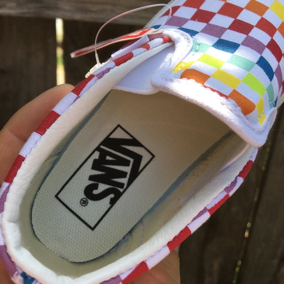 Vans baby toddler rainbow checkerboard shoes - Picture 11 of 11